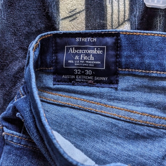 Abercrombie & Fitch denim jeans Austin extreme skinny size 32, length 30 - Picture 3 of 3